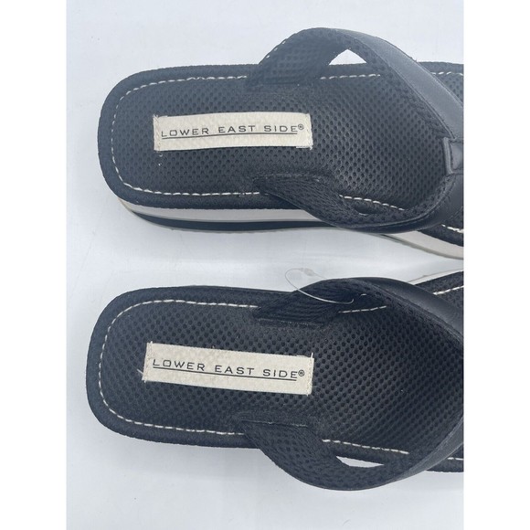 Y2K Vintage Lower East Side Women's Flip Flop Platform Sandals - BLACK, Size 8.5 - Picture 8 of 13